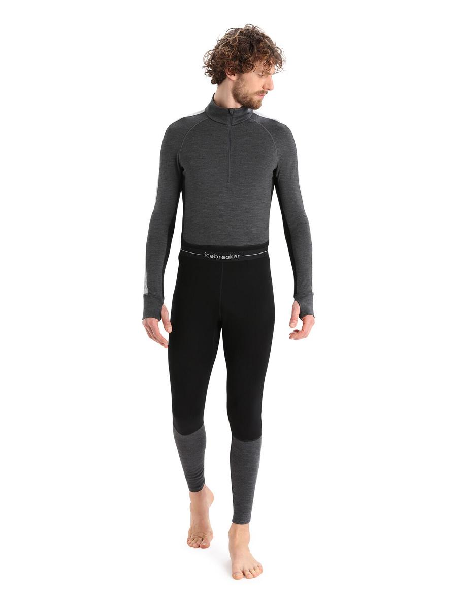 Base Layers Icebreaker Merino 260 ZoneKnit™ Merino Leggings Homme Noir | FR 1332PJJQ